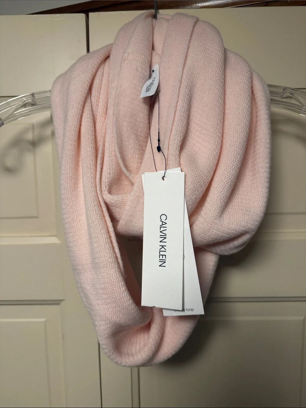Calvin Klein Soft Blush Infinity Knit Scarf